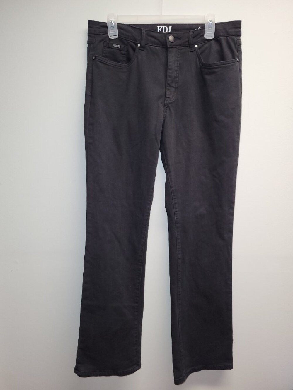 FDJ French Dressing Jeans Women’s Black Straight Leg Stretch Jeans Size 12